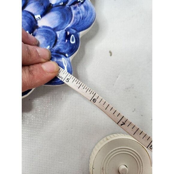 Vintage Bassano Italy Pottery Majolica Grape Candy Dish Appetizer Platter 10" - Picture 6 of 6